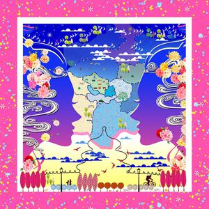 方巾丝巾印花华亿平台图片