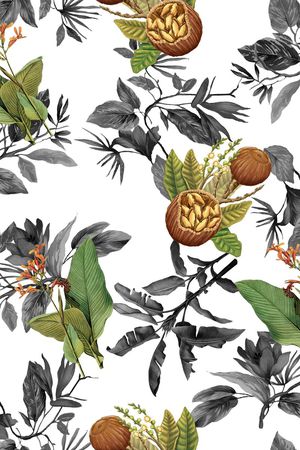 树叶印花华亿平台图片