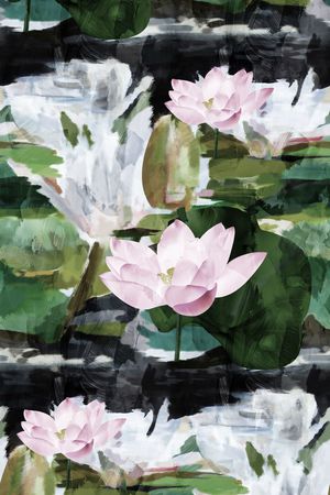 抽象几何清爽梦幻艺术平底立体手绘满版最新高清数码蕾丝民族中国风绣花珠宝肌理时尚潮

流大牌复古欧美风印花华亿平台图片