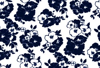 617159-简单花 藏青