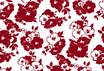 617162-简单花 枣红