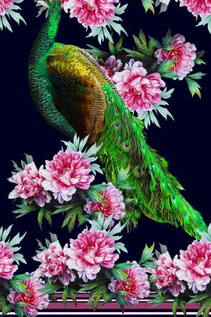 花卉印花华亿平台图片