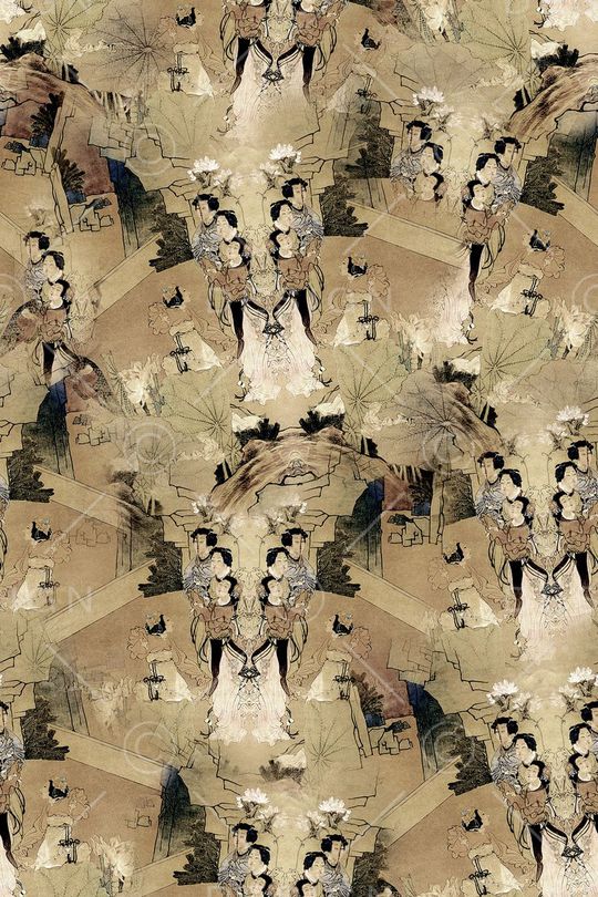 复古印花华亿平台图片