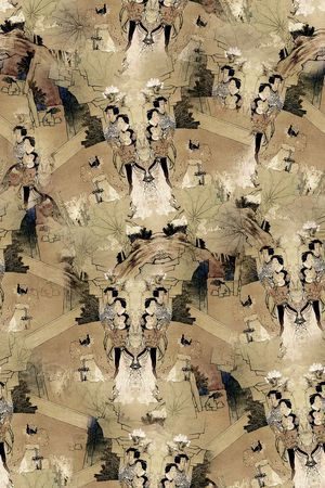 复古印花华亿平台图片