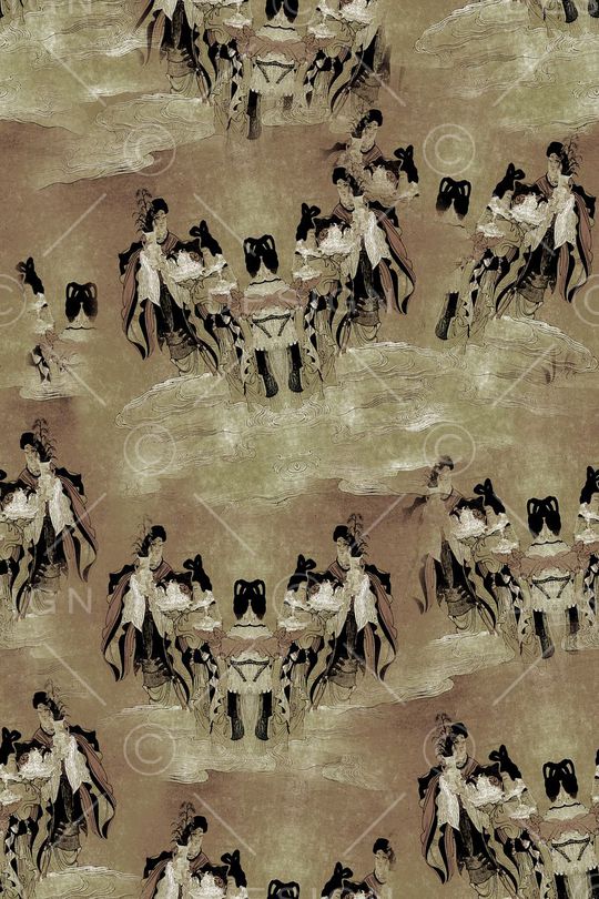 复古印花华亿平台图片