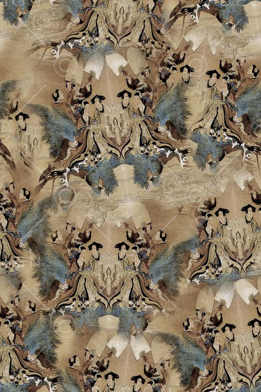 复古印花华亿平台图片