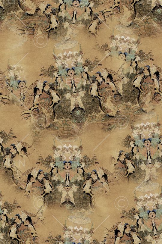 复古印花华亿平台图片