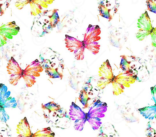 蝴蝶印花华亿平台图片