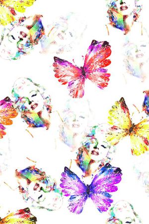 蝴蝶印花华亿平台图片