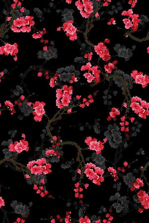 仿绣花印花华亿平台图片