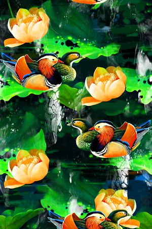 抽象几何清爽梦幻艺术平底立体手绘满版最新高清数码蕾丝民族中国风绣花珠宝肌理时尚潮

流大牌复古欧美风印花华亿平台图片