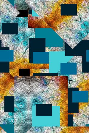 油画抽象印花华亿平台图片