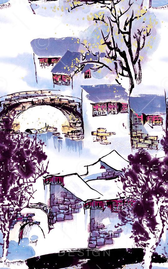 中国风印花华亿平台图片