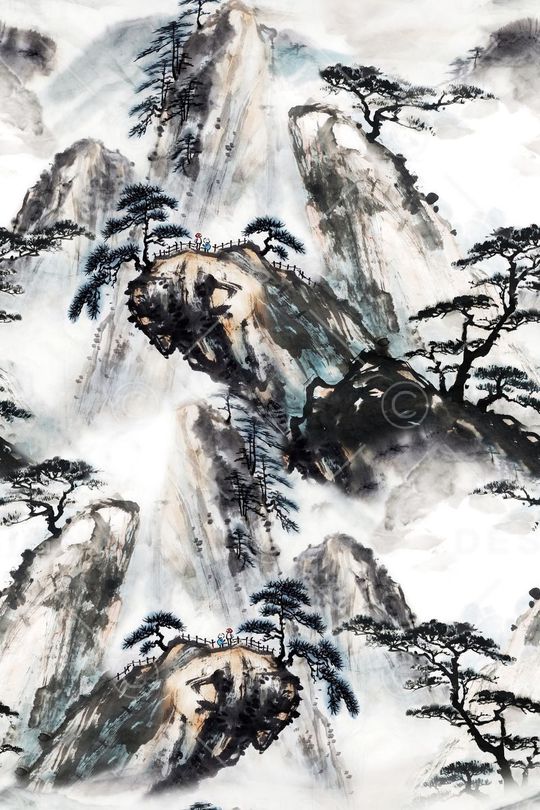 中国风印花华亿平台图片