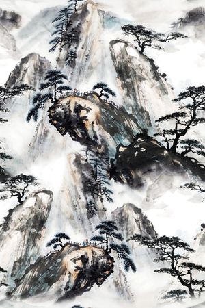 中国风印花华亿平台图片