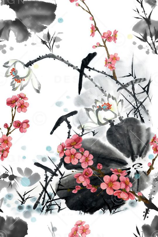 中国风印花华亿平台图片