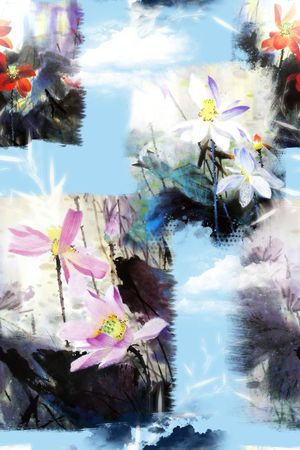 中国风印花华亿平台图片