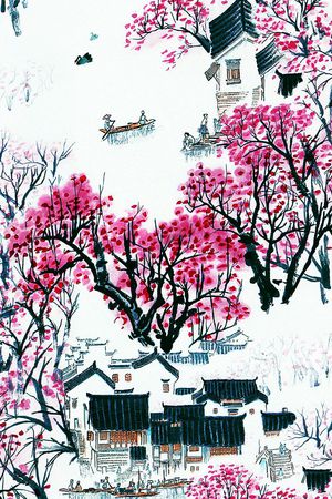 中国风印花华亿平台图片