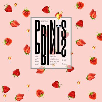 617705-冰淇淋之草莓与英文2