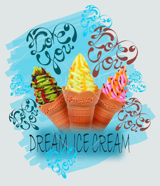 冰淇淋印花华亿平台图片