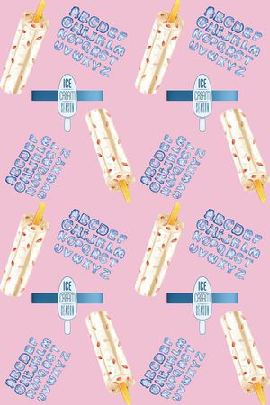 冰淇淋印花华亿平台图片