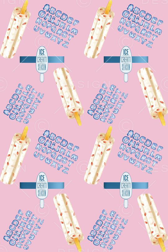 冰淇淋印花华亿平台图片