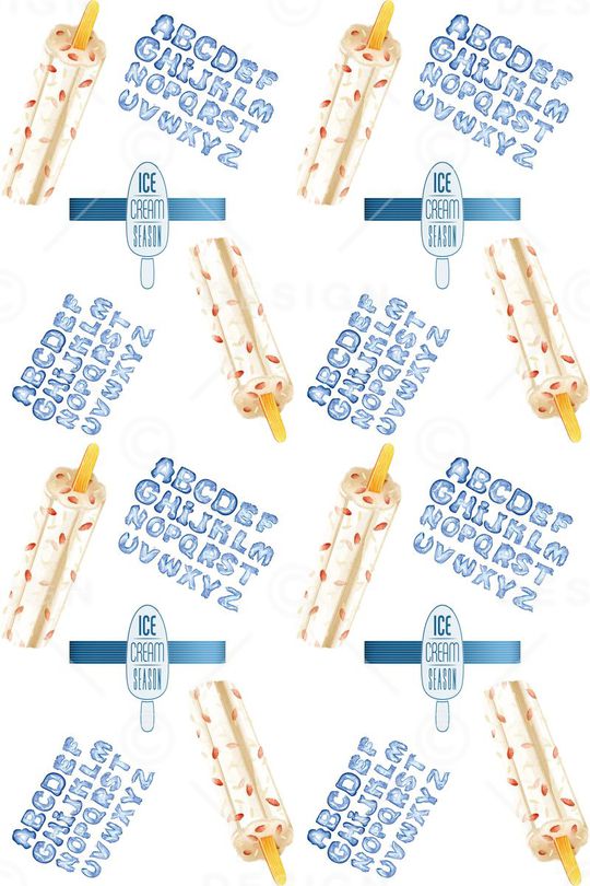 冰淇淋印花华亿平台图片