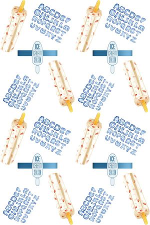 冰淇淋印花华亿平台图片