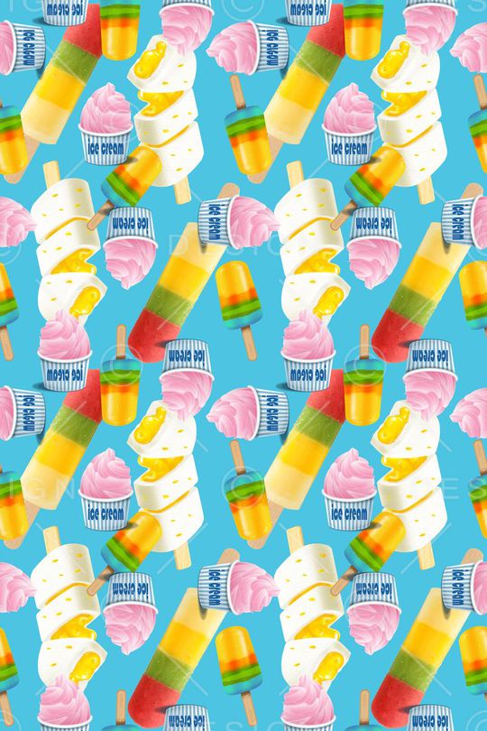 冰淇淋印花华亿平台图片