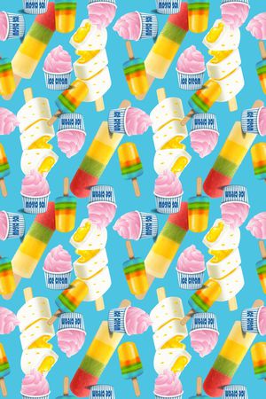 冰淇淋印花华亿平台图片