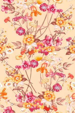 牡丹印花华亿平台图片