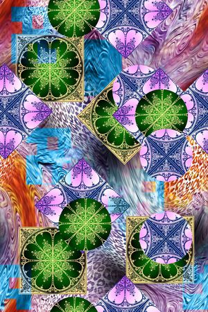 不规则几何印花华亿平台图片