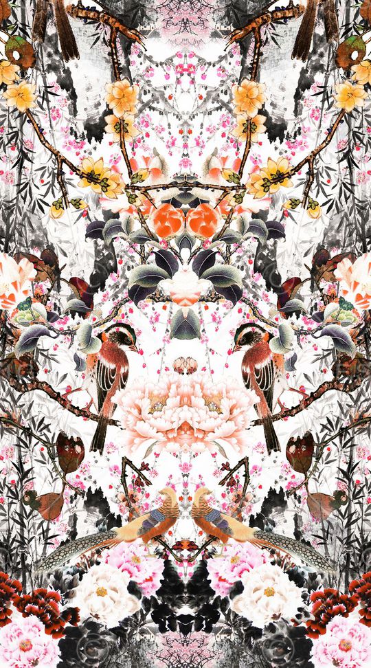 花鸟印花华亿平台图片