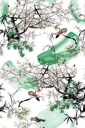 中国风印花华亿平台图片