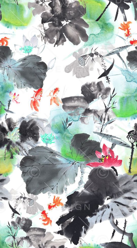 中国风印花华亿平台图片