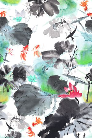 中国风印花华亿平台图片