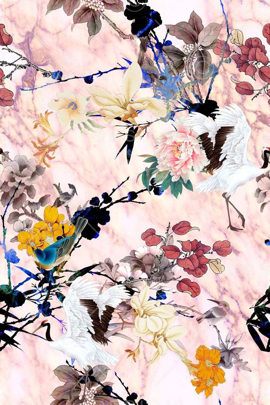 中国风印花华亿平台图片