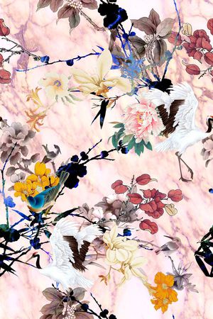 中国风印花华亿平台图片