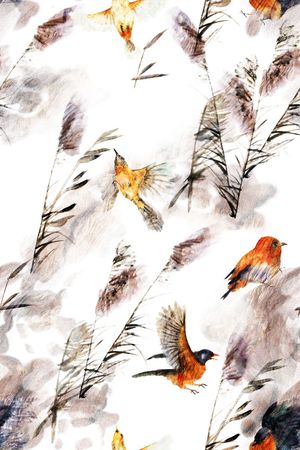 芦苇印花华亿平台图片