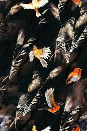 芦苇印花华亿平台图片