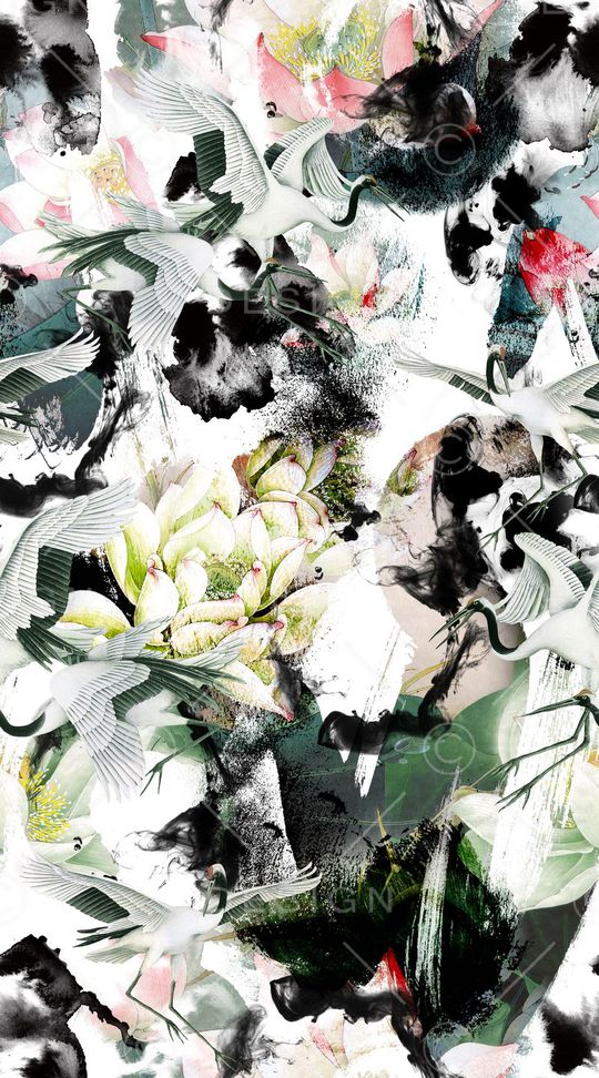 荷花印花华亿平台图片