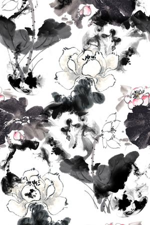 荷花印花华亿平台图片