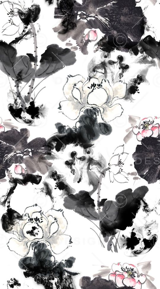 荷花印花华亿平台图片