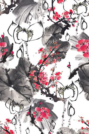 荷花印花华亿平台图片