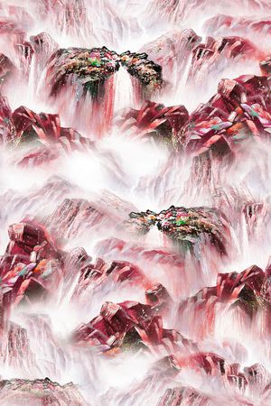 中国风印花华亿平台图片