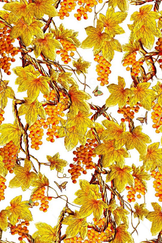 藤蔓印花华亿平台图片