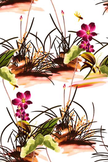 手绘印花华亿平台图片