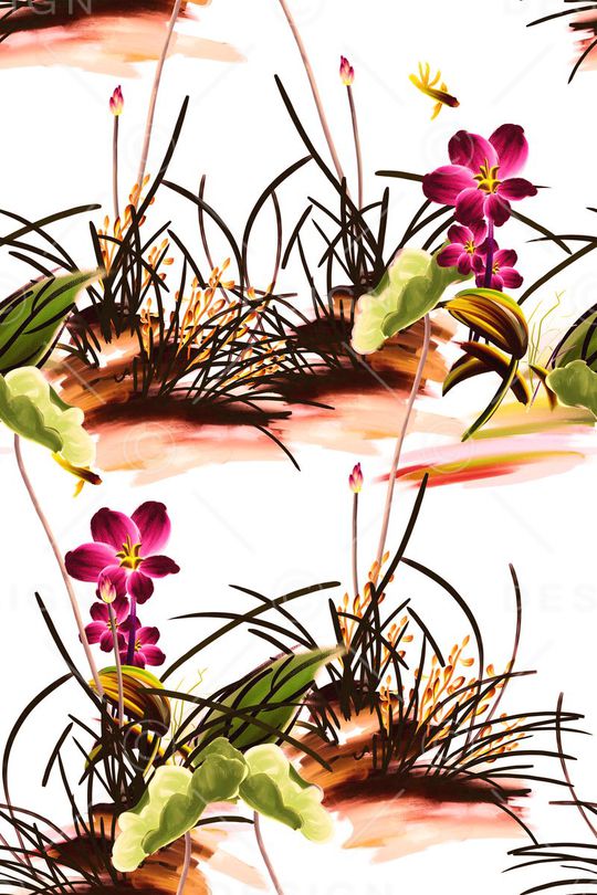 手绘印花华亿平台图片