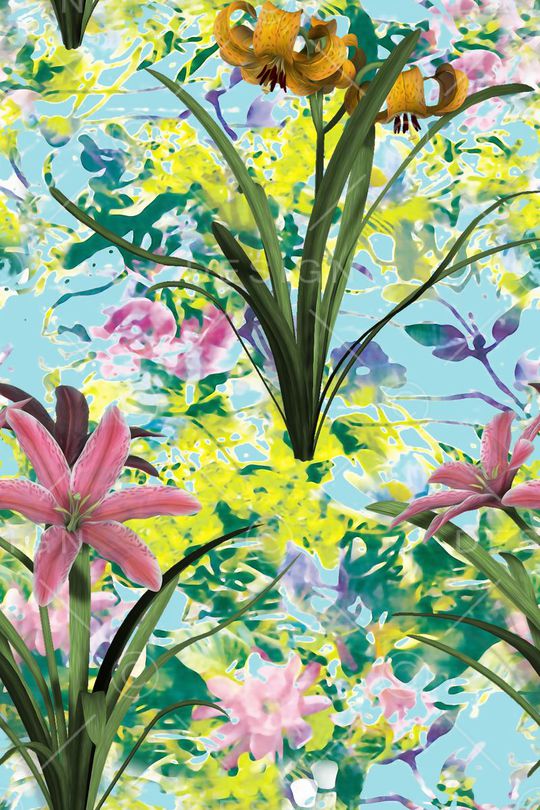 花卉印花华亿平台图片