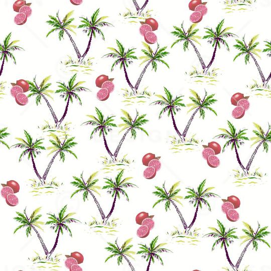 棕榈叶印花华亿平台图片